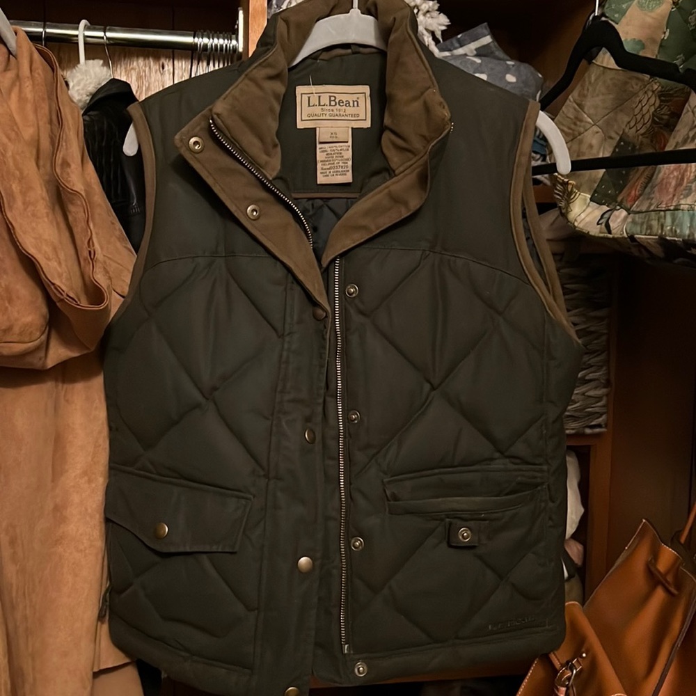 L.L. Bean Upcountry waxed cotton down vest